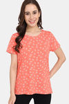 Rosaline Bloom Fest Knit Cotton Top (Pack of 2) -  Orange Purple — thumbnail 7